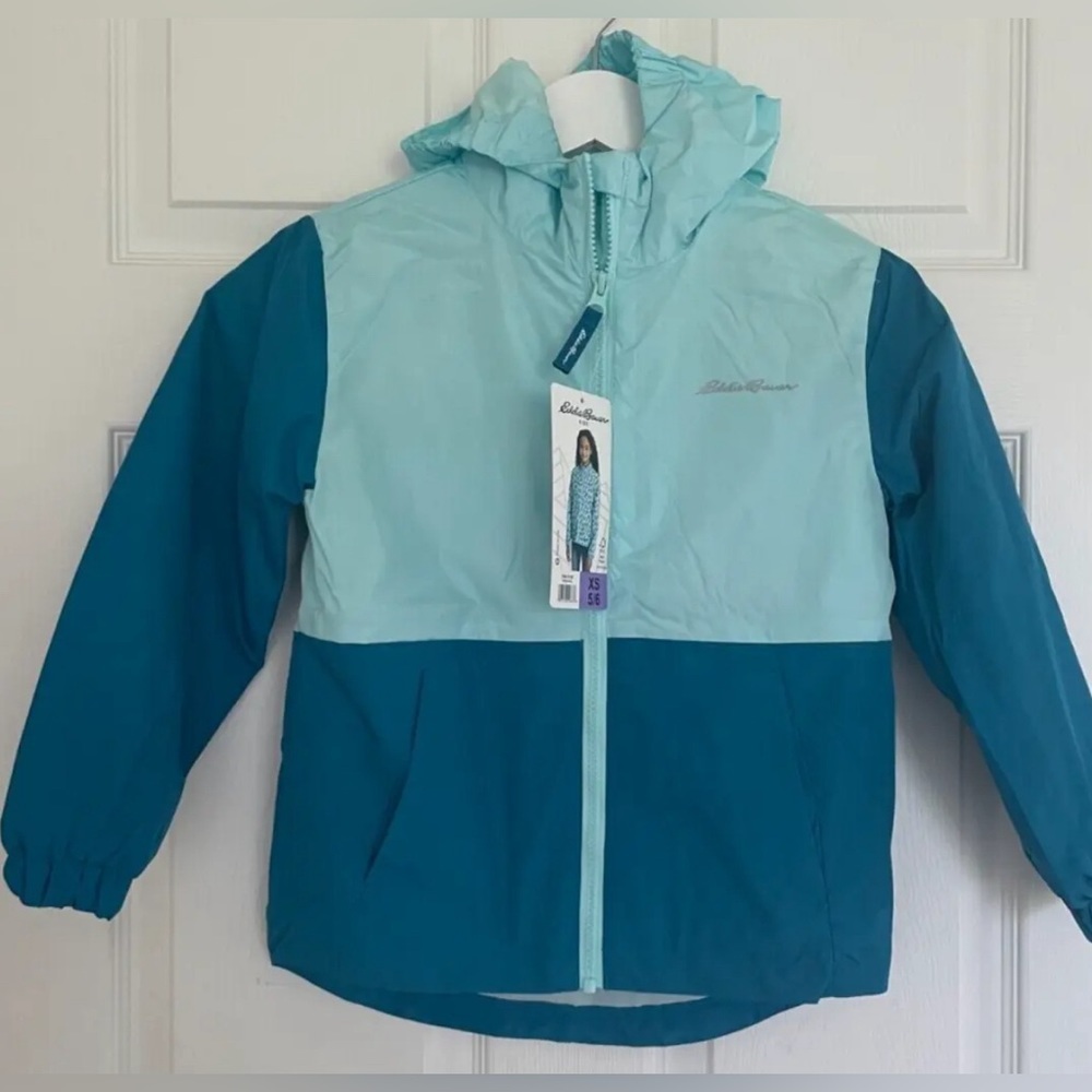 Eddie Bauer Youth Jacket Hoodie Light Blue Girls 2pc Jacket Size 5/6 NWT - Picture 6 of 11